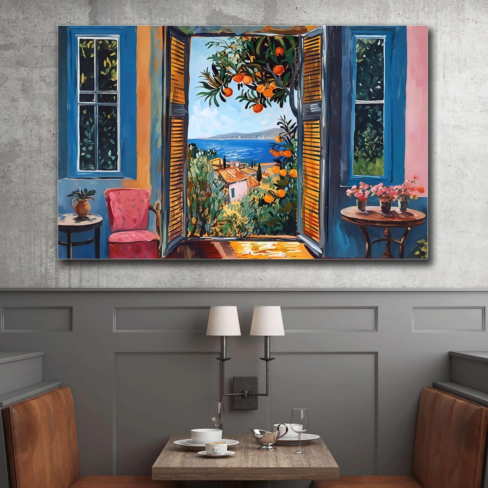 Amazon.com: HSHYXARTYX Poster Wall Art Picture Open Window Henri